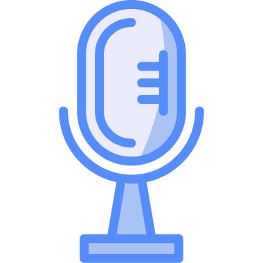 Mikrofon. Web simgesi basit illüstrasyon