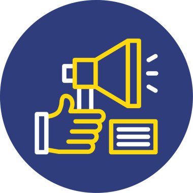 Konuşmacı. Web simgesi basit illüstrasyon