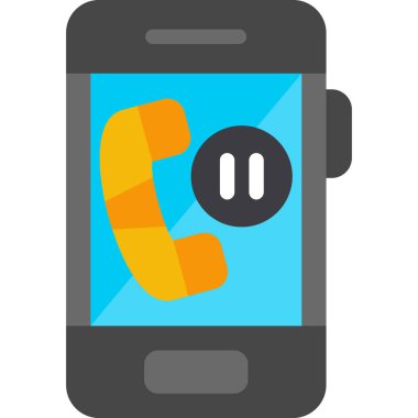 Telefon ikonunu ara. Basit bir çizim. vektör illüstrasyonu