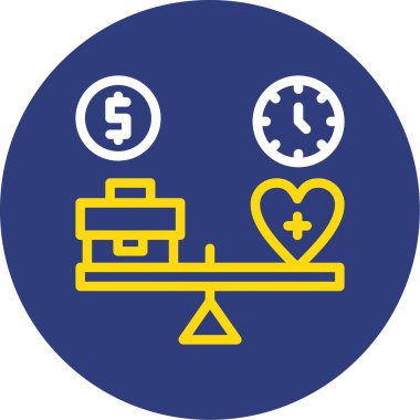 Para ve finans ikonu. Basit resimleme