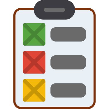 Kontrol Listesi Düz Vektör Simgesi