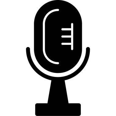 mikrofon simgesi vektör illüstrasyonu