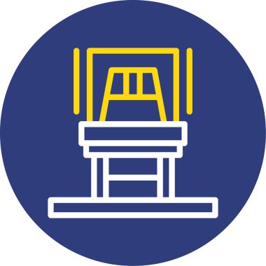 Sandalye. Web simgesi basit illüstrasyon