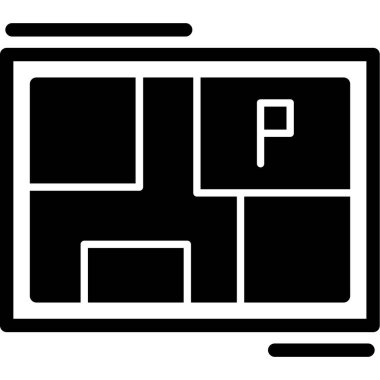 Otelde. Web simgesi basit illüstrasyon