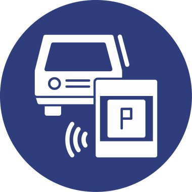 Park ediyor. Web simgesi basit illüstrasyon