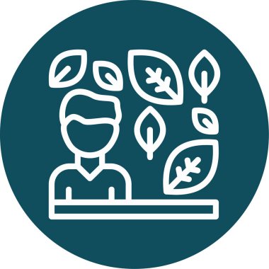 Büyüyen bitki simgesi vektör illüstrasyonu