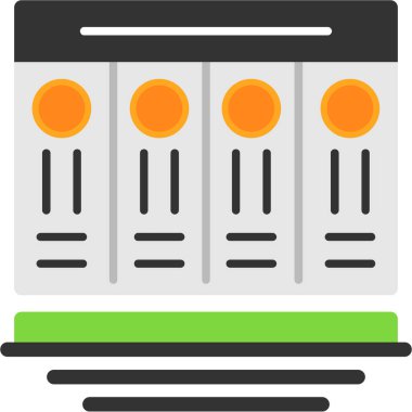 Sunucu sunucu simgesini doldurulmuş - taslak biçimi ile sunuyor