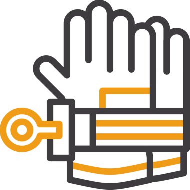 Bir el simgesinin vektör illüstrasyonu