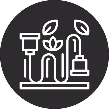 Modern bitki simgesinin vektör illüstrasyonu