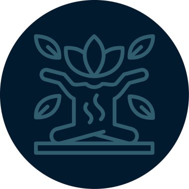 Bir ağaç simgesinin vektör illüstrasyonu