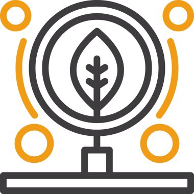 Ağaç simgesinin vektör illüstrasyonu