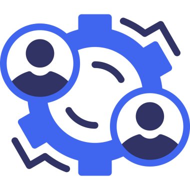 iş takım çalışması simgesi, basit tasarım