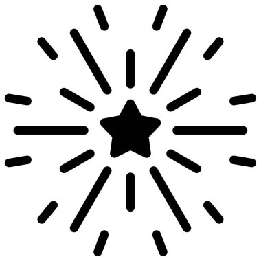 Havai fişek ikonu. düz tasarım biçimi.