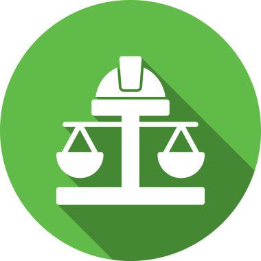 Adalet glyph çember vektör simgesi deseni