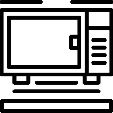 Ekran monitörü bilgisayar simgesi ana hat biçiminde