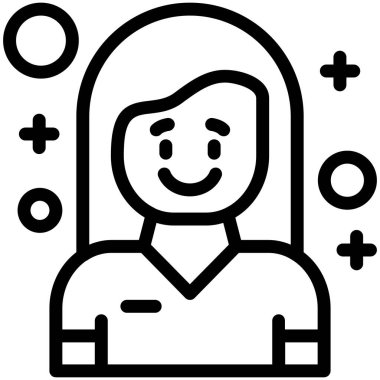 avatar. Web simgesi basit illüstrasyon