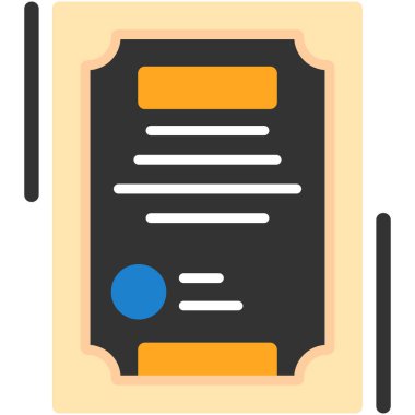 belge dosya simgesi düz biçimli