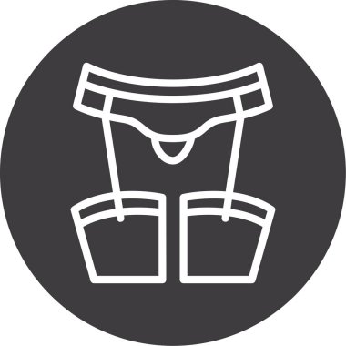 İç çamaşırı. Web simgesi basit illüstrasyon