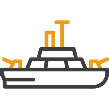 tekne ikonu vektör illüstrasyonu