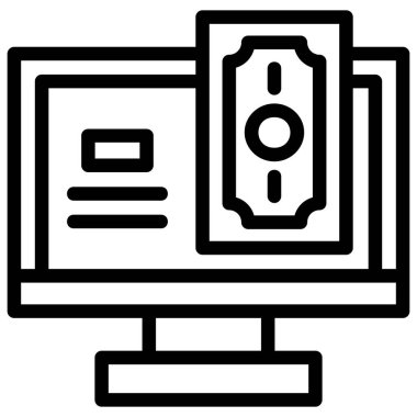 Bilgisayar. Web simgesi basit illüstrasyon