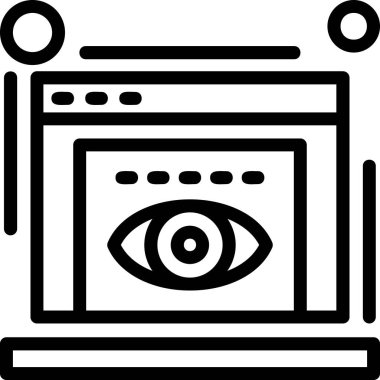 İnternet web simgesi, basit illüstrasyon