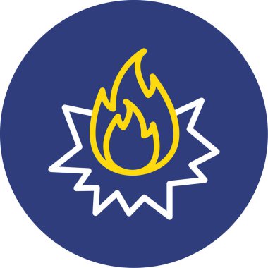 Alev simgesinin vektör illüstrasyonu