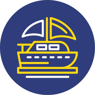 Gemi. Web simgesi basit illüstrasyon