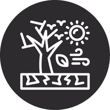 Vektör güneş simgesi, basit illüstrasyon