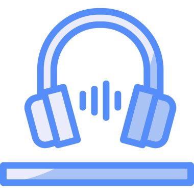 kulaklık simgesi vektör illüstrasyonu