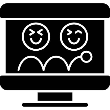 gülen yüz simgesi, basit vektör illüstrasyonu