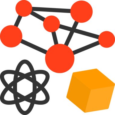 Bilim ve teknoloji çizgi vektör simgesi.