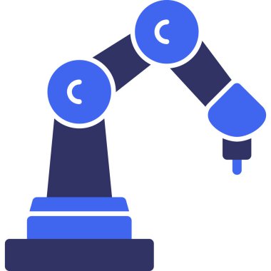 Robot kol simgesi, basit vektör illüstrasyonu