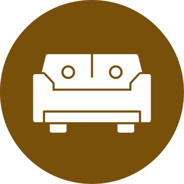 Bir araba simgesinin vektör illüstrasyonu