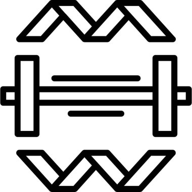 Fitness egzersiz ikonu. Web için basit spor aletleri vektör simgesi çizimi