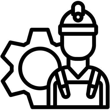 Mühendis. Web simgesi basit illüstrasyon