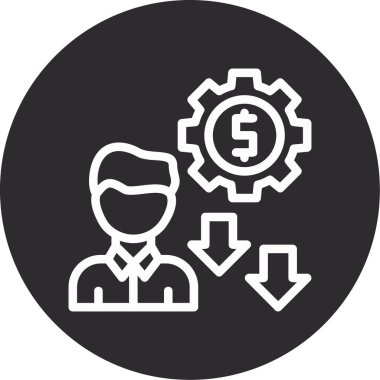 İş ve finans simgelerinin vektör illüstrasyonu