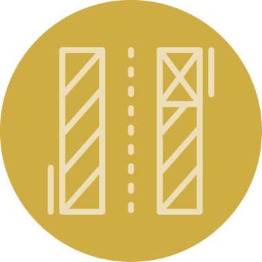 Yol simgesi vektör illüstrasyonu