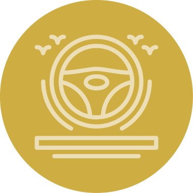 araba direksiyonu, vektör illüstrasyonu