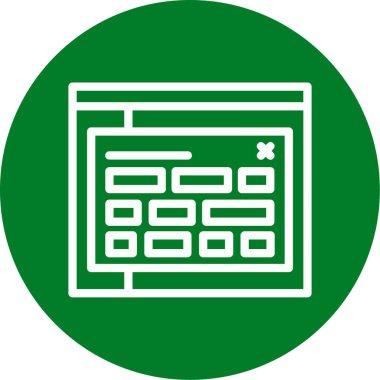 benzersiz takvim çizgisi vektör simgesi