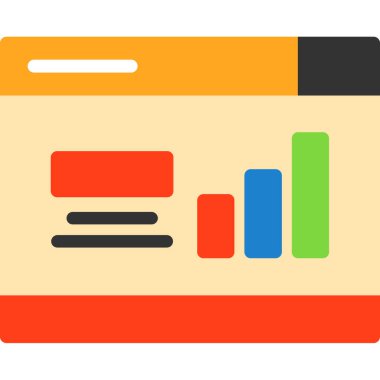 işletme veri finansmanı simgesi düz biçiminde