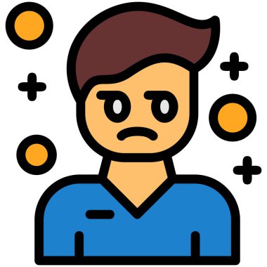 Dosyalanmış özet biçiminde avatar erkek kişi simgesi