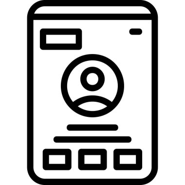 Mobil kutsal kişilerin resmi, vektör çizim