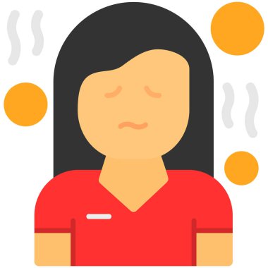 avatar kadın kişi simgesi düz stil