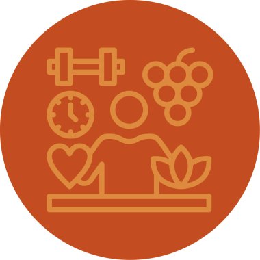 Modern sağlık simgesinin vektör illüstrasyonu