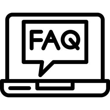 SSS Web simgesi basit illüstrasyon