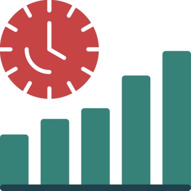 Saat simgesi, vektör illüstrasyonu