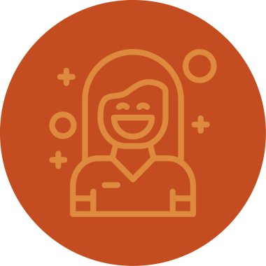 Kadın simgesinin vektör illüstrasyonu