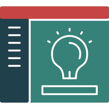 Bir fikrim var. Web simgesi basit illüstrasyon