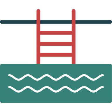 Merdiven. Web simgesi basit illüstrasyon