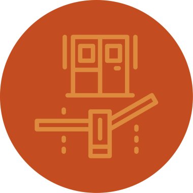 kapı vektör simgesi modern basit illüstrasyon